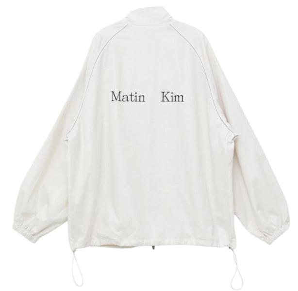 (W) Matin Kim Logo Coating Jumper Ivory