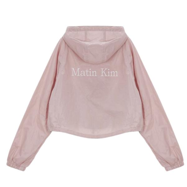 (W) Matin Kim Matin Crop Hoody Coating Jumper Pink