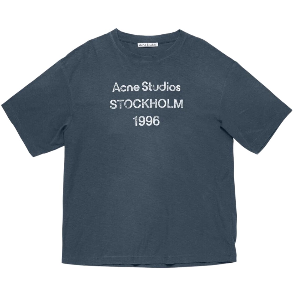 Acne Studios Logo T-Shirt Relaxed Fit Deep Blue CL0196-BPA