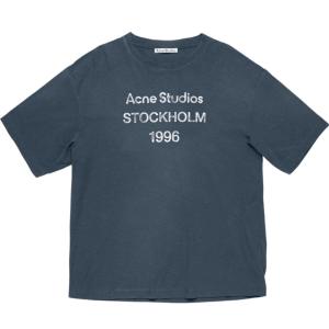 Acne Studios Logo T-Shirt Relaxed Fit Deep Blue CL0196-BPA