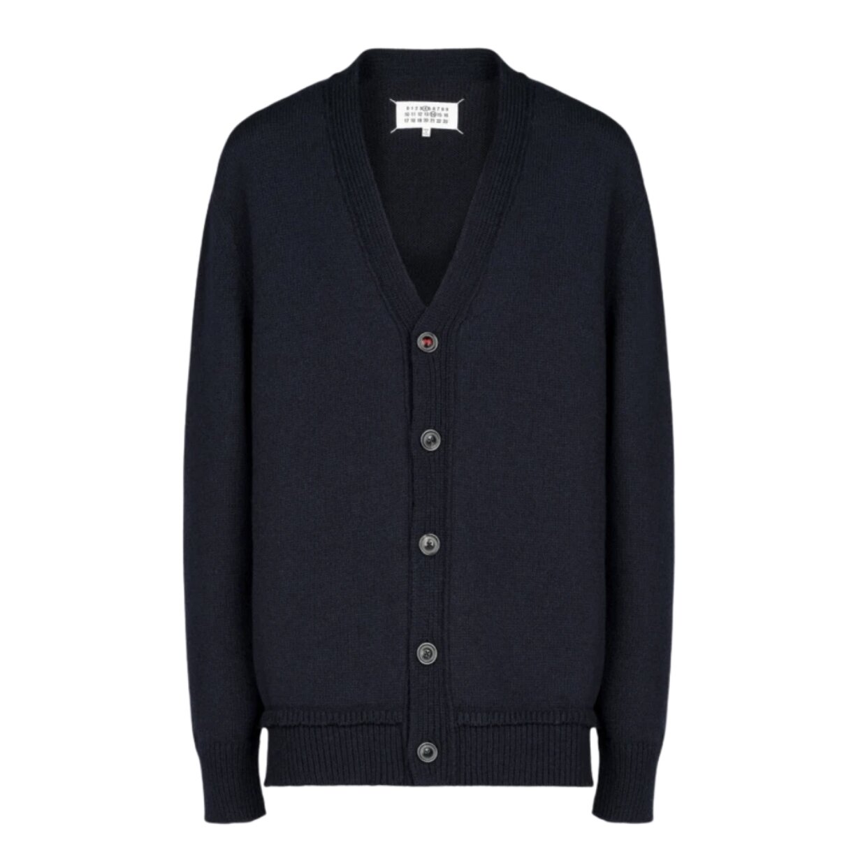 Maison Margiela Elbow Patch Cardigan Navy