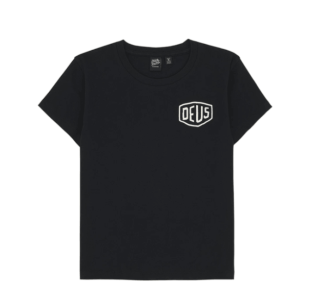(W) Deus Ex Machina Seoul College Address T-Shirt Black