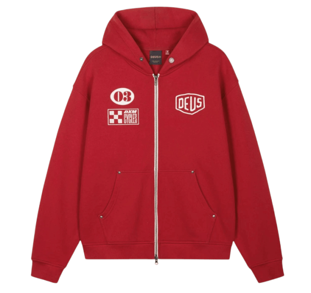 Deus Ex Machina Custom Zip Hoodie Red
