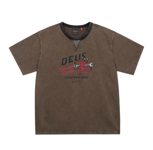 Deus Ex Machina Dogleg T-Shirt Brown