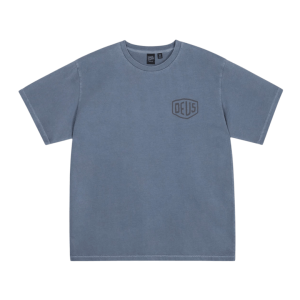 Deus Ex Machina Dyed Seoul College Address T-Shirt Dusty Navy