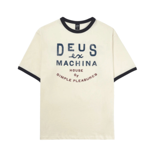 Deus Ex Machina House of Simple Pleasures Ringer T-Shirt Ivory