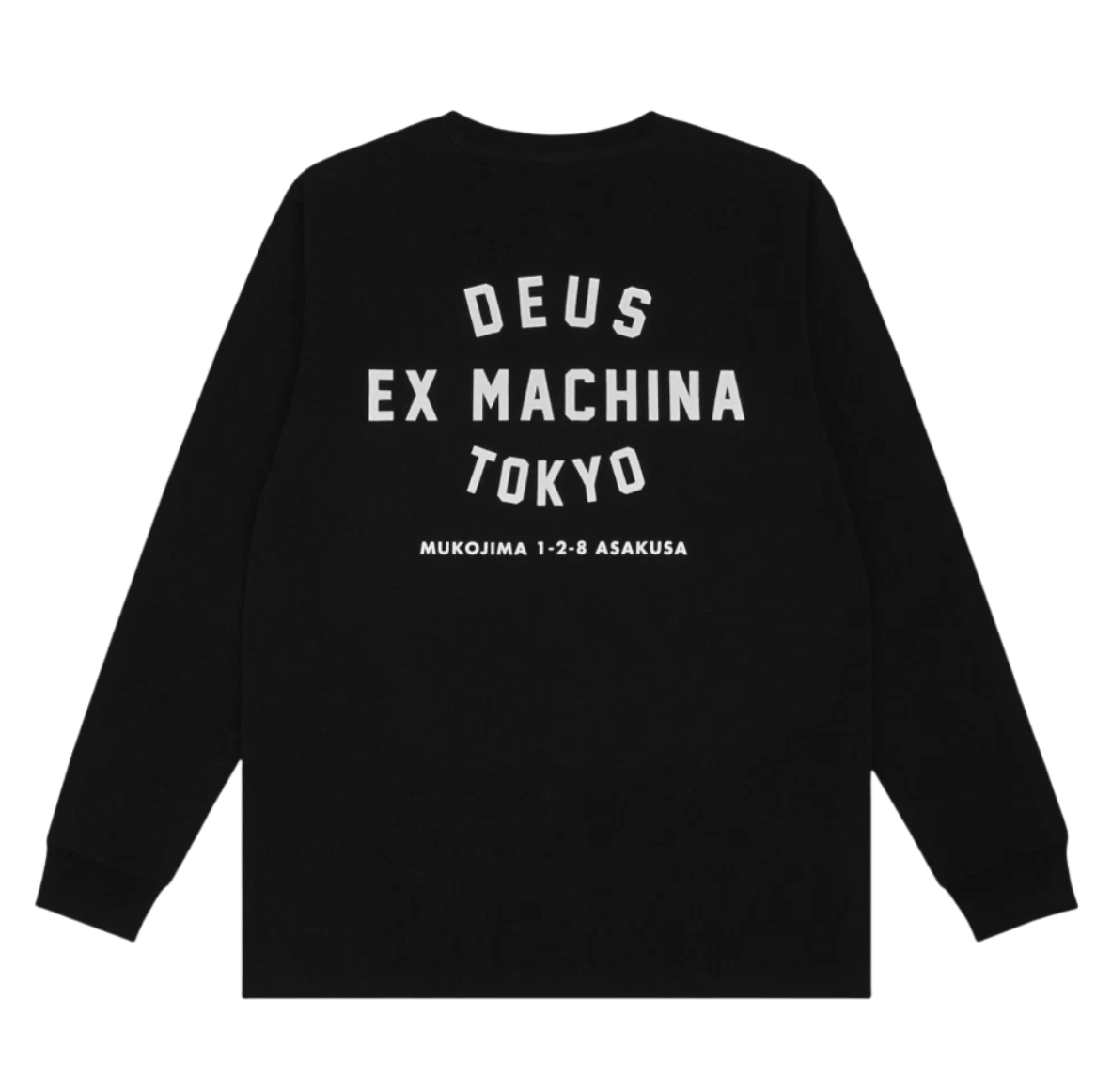 Deus Ex Machina Tokyo Asakusa Address Long Sleeve T-Shirt Black