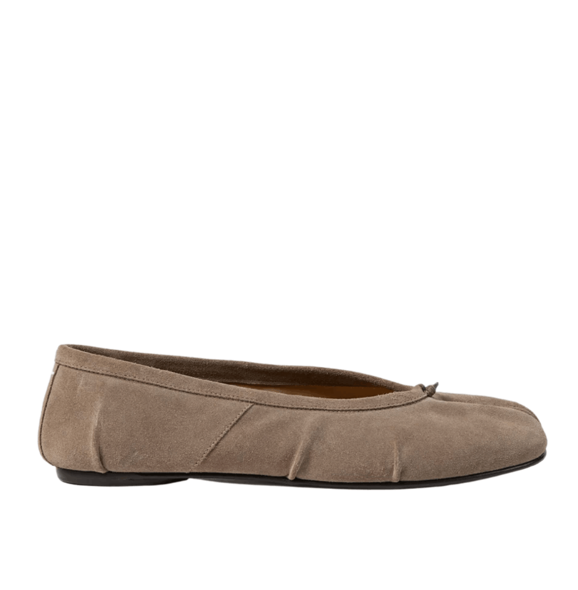 (W) Maison Margiela Tabi Ballerina Suede Taupe