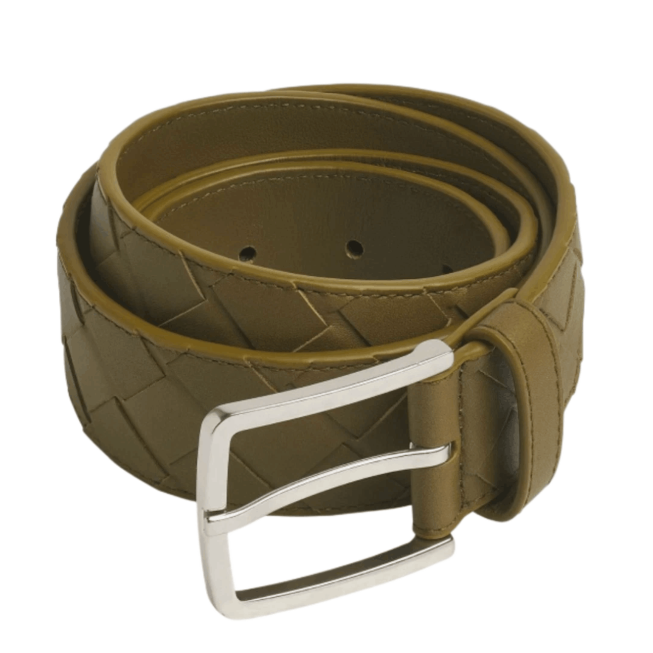 Bottega Veneta Intrecciato Belt Mud