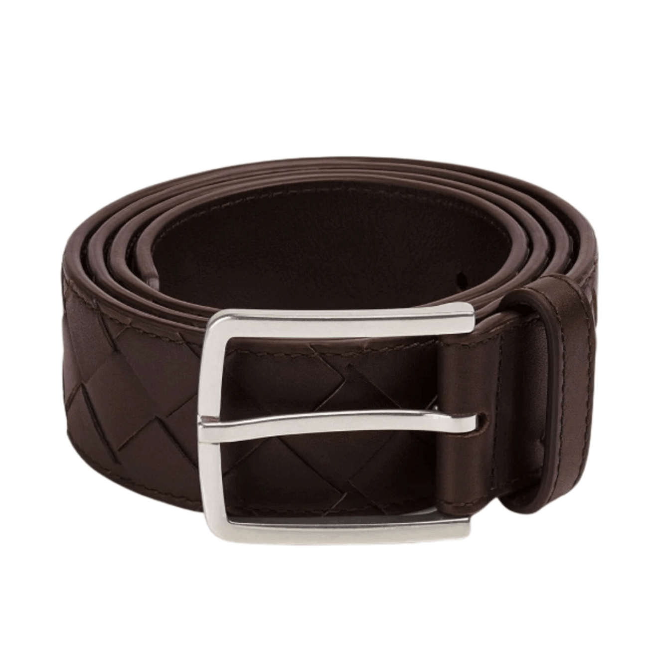 Bottega Veneta Intrecciato Leather Belt Fondant