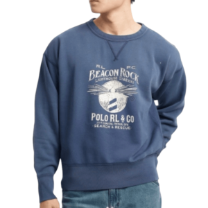 Polo Ralph Lauren Vintage Fit Fleece Graphic Sweatshirt Blue Heaven