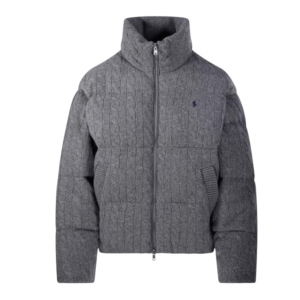 Polo Ralph Lauren Quilted Cable-Knit Jacket - Grey 
