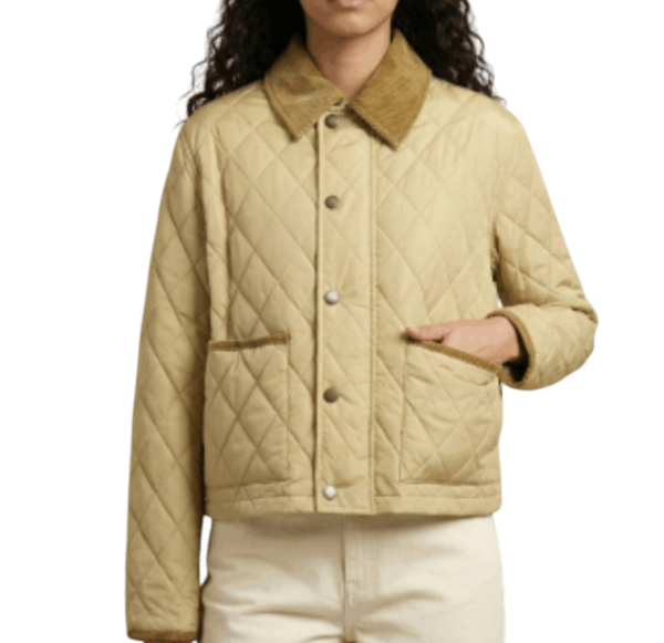 Crop quilted nylon jacket 