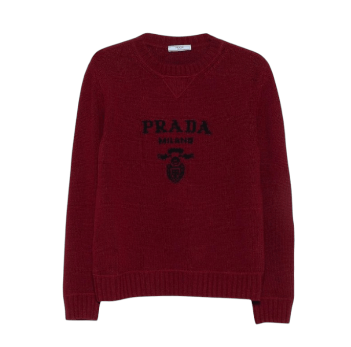 Prada Logo Cashmere Sweater P24G1V 1YMW F0399