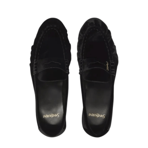 Saint Laurent Le Loafer Velvet Penny Loafers - Black 