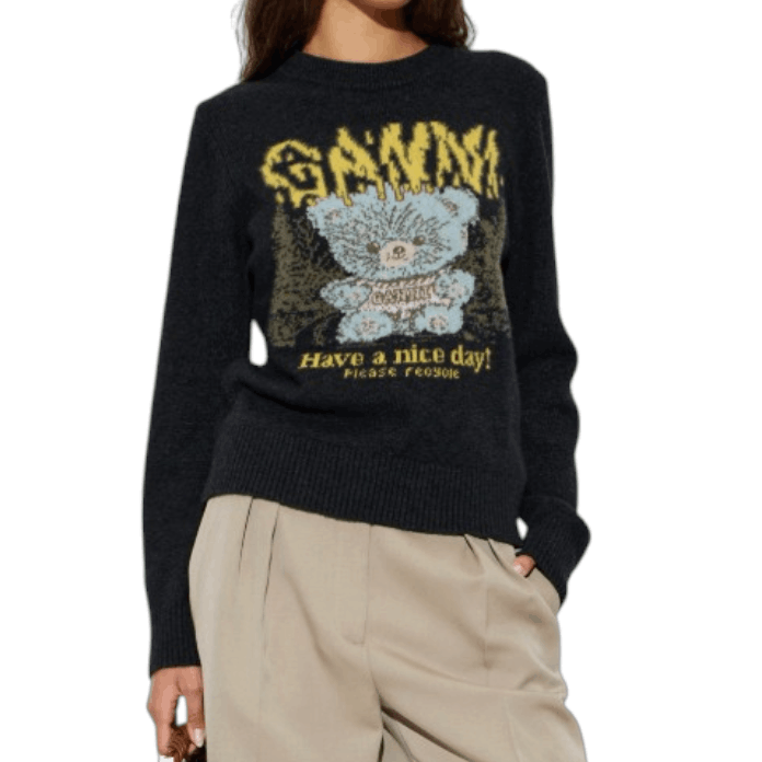 Teddy Jacquard Knitted Sweater