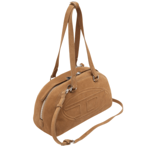 1DR Dome-Suede shoulder bag with Oval D logo