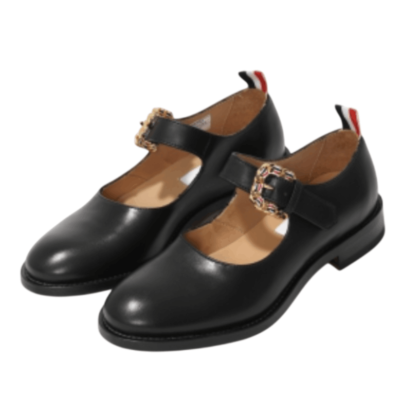 Thom Browne Patent-leather Ballerina Flats - Black 