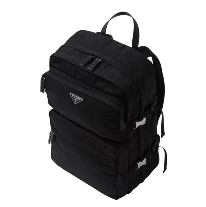 Re-Nylon and Saffiano leather backpack