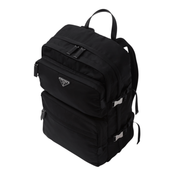 Re-Nylon and Saffiano leather backpack