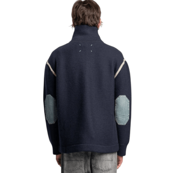 Maison Margiela Elbow Patch Pullover 'Navy' 