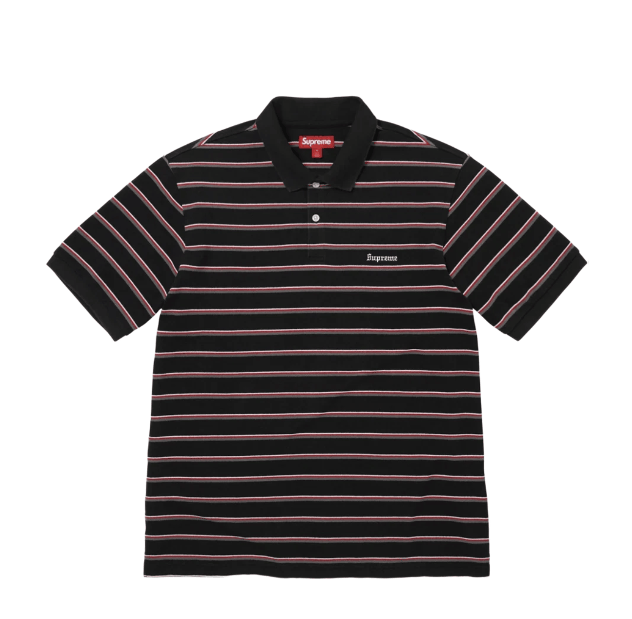 Supreme Stripe Polo Black - 26FW