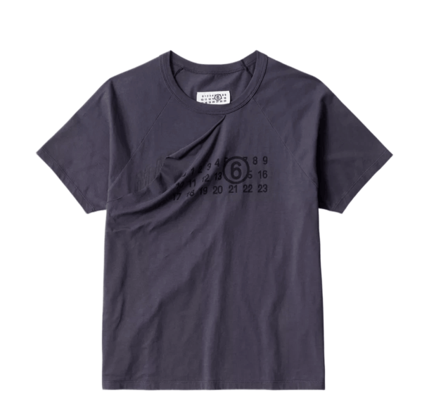 (W) MM6 Maison Margiela Double Layer T-Shirt Blue