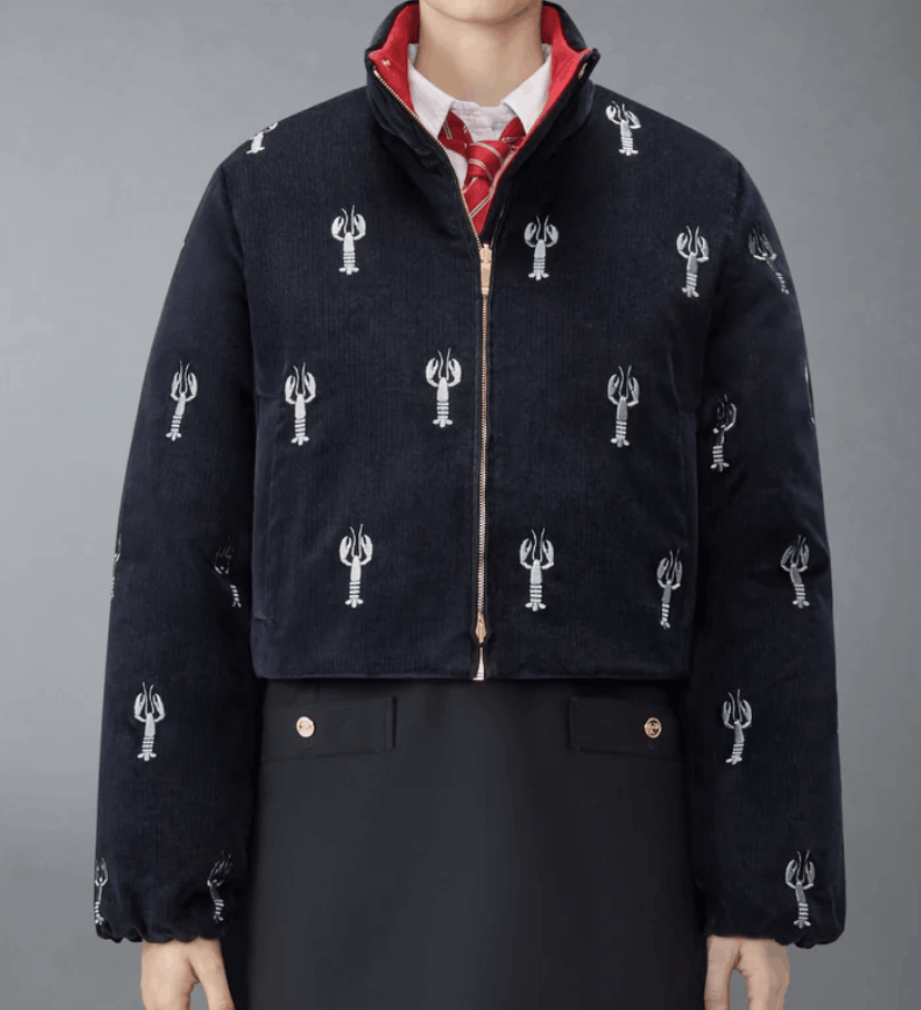 CORDUROY LOBSTER STITCH REVERSIBLE CROPPED DOWN JACKET FBD077E E1645 415