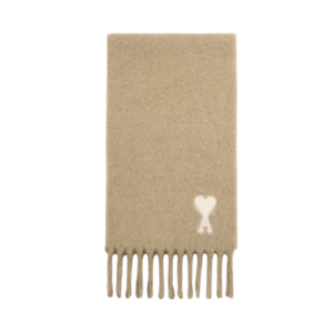 Beige alpaca scarf with Ami de Coeur