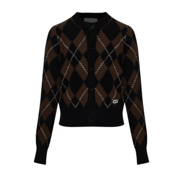 Brown Wool cardigan Ami Alexandre Mattiussi 