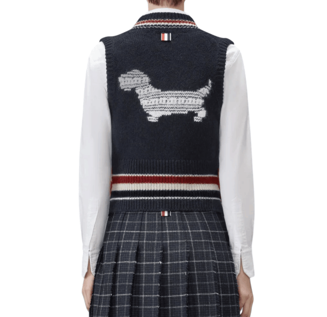 DONEGAL RWB STRIPE HECTOR POINTELLE VEST
