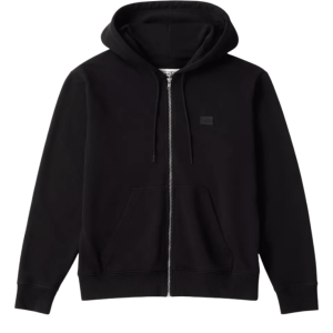 Rubber patch hooded sweatshirt