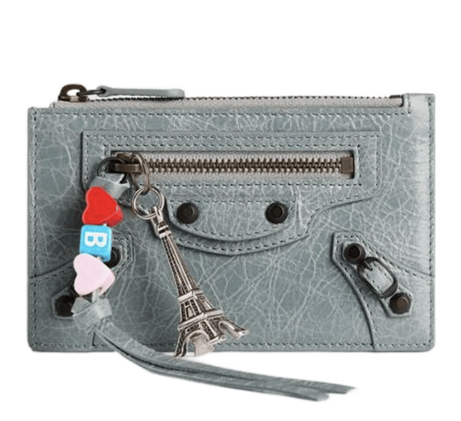 Balenciaga Le City Long Coin and Card Holder Blue Grey
