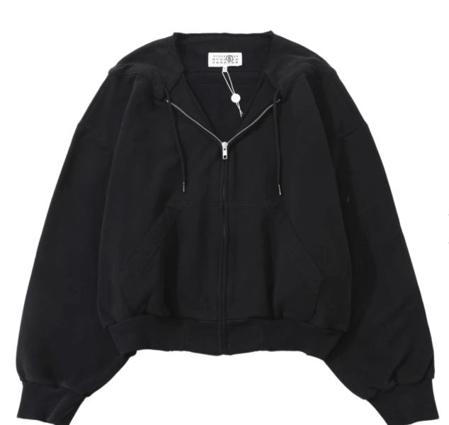 MM6 Maison Margiela Drawstring Hoodie Black