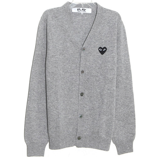 Black and Pen Gray Men's Cardigan 