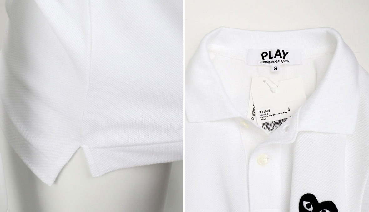 Black Heart Wappen Polo T-shirt White