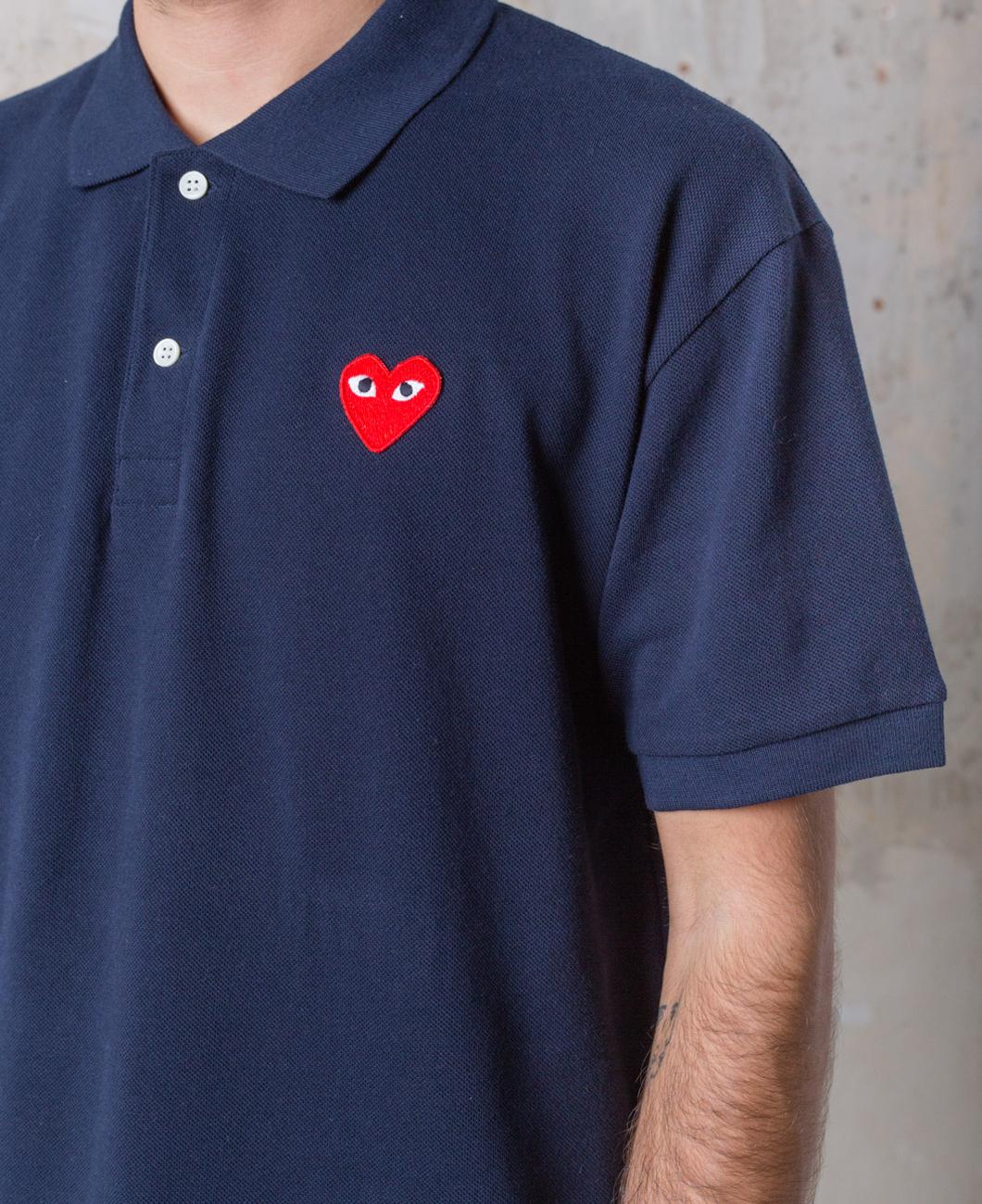  PLAY RED HEART POLO NAVY