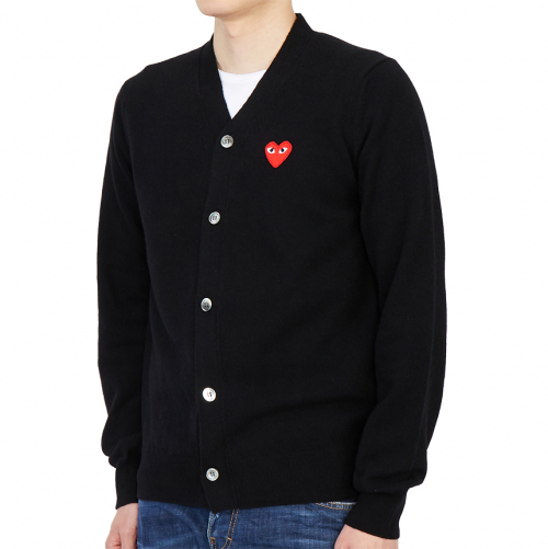 Red Heart and Pen Men's Wool Cardigan 