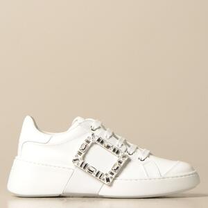 Viv 'skate Roger Vivier sneakers in leather with crystal buckle