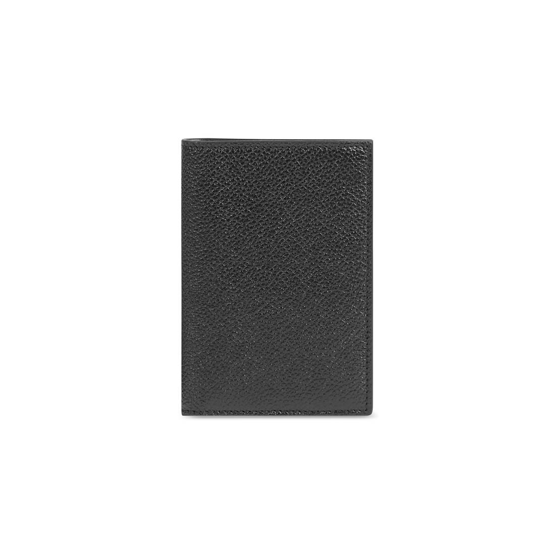MEN'S CASH VERTICAL BIFOLDED WALLET IN BLACK/WHITE