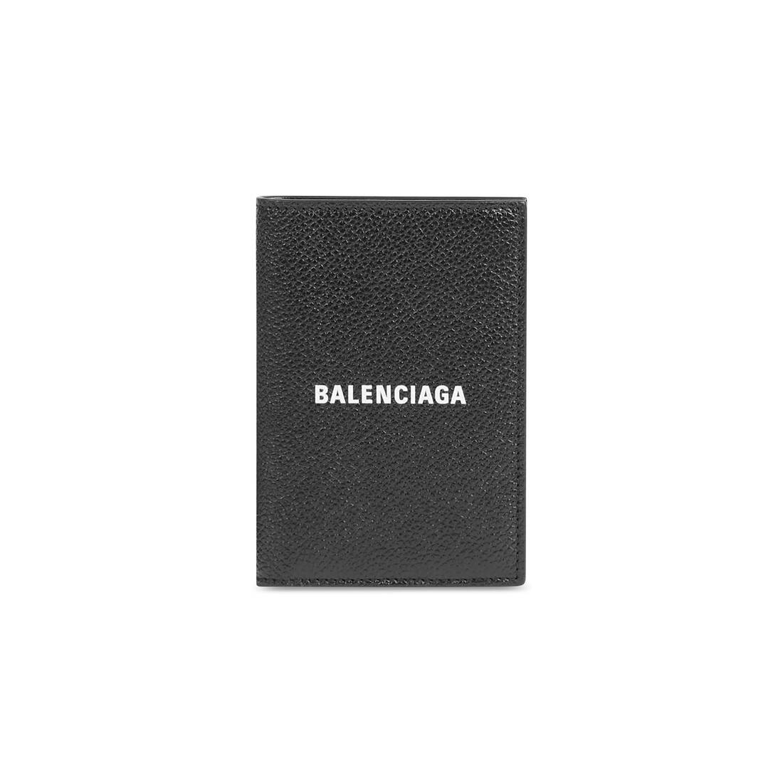 MEN'S CASH VERTICAL BIFOLDED WALLET IN BLACK/WHITE