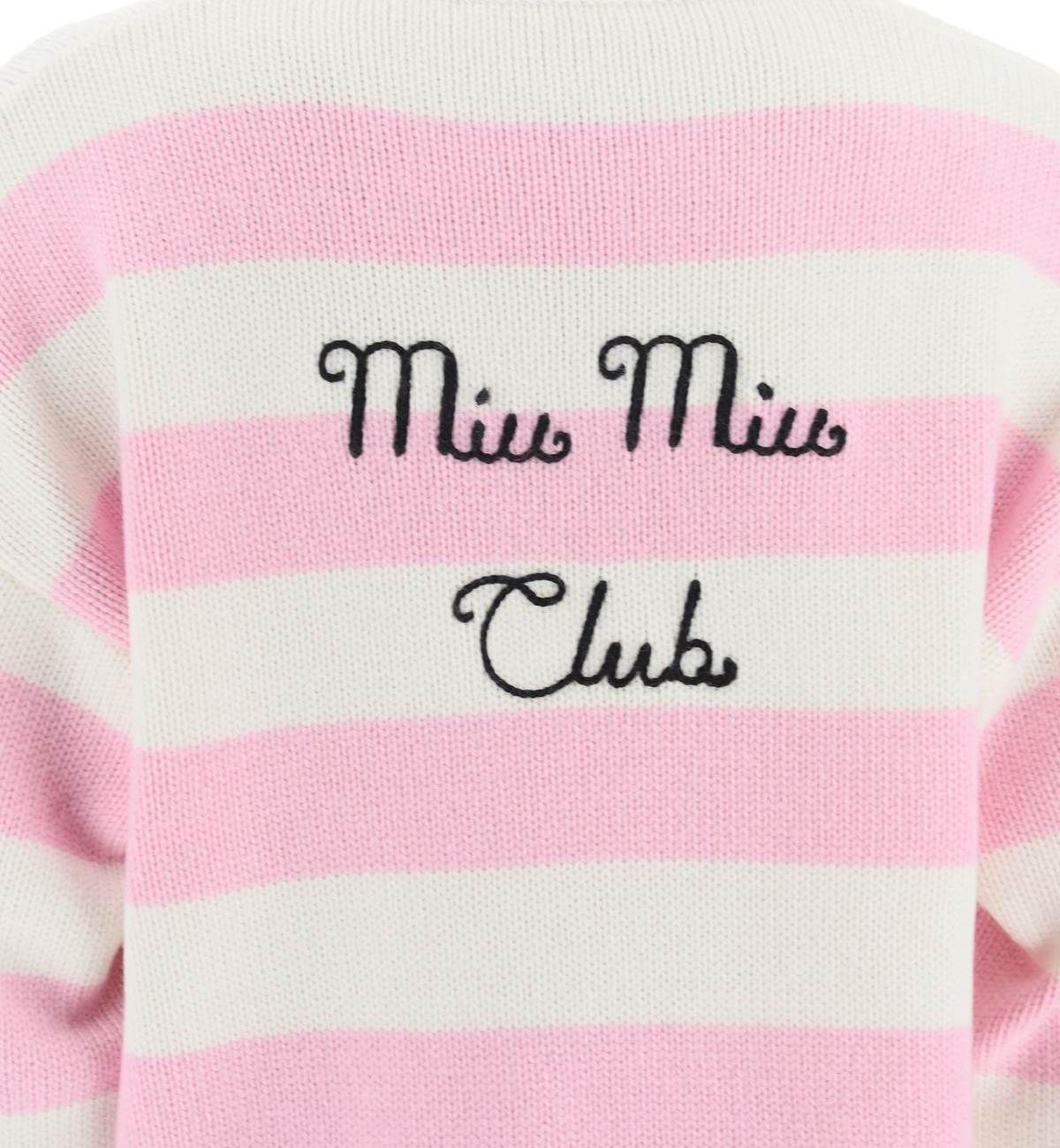 MIU MIU CLUB CROPPED SWEATER MIU MIU