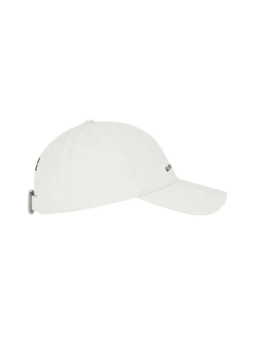 Givenchy men's white 4g embroidered cap