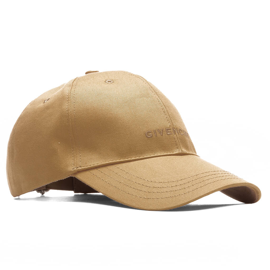 GIVENCHY CURVED CAP EMBROIDERED LOGO - BEIGE CAMEL