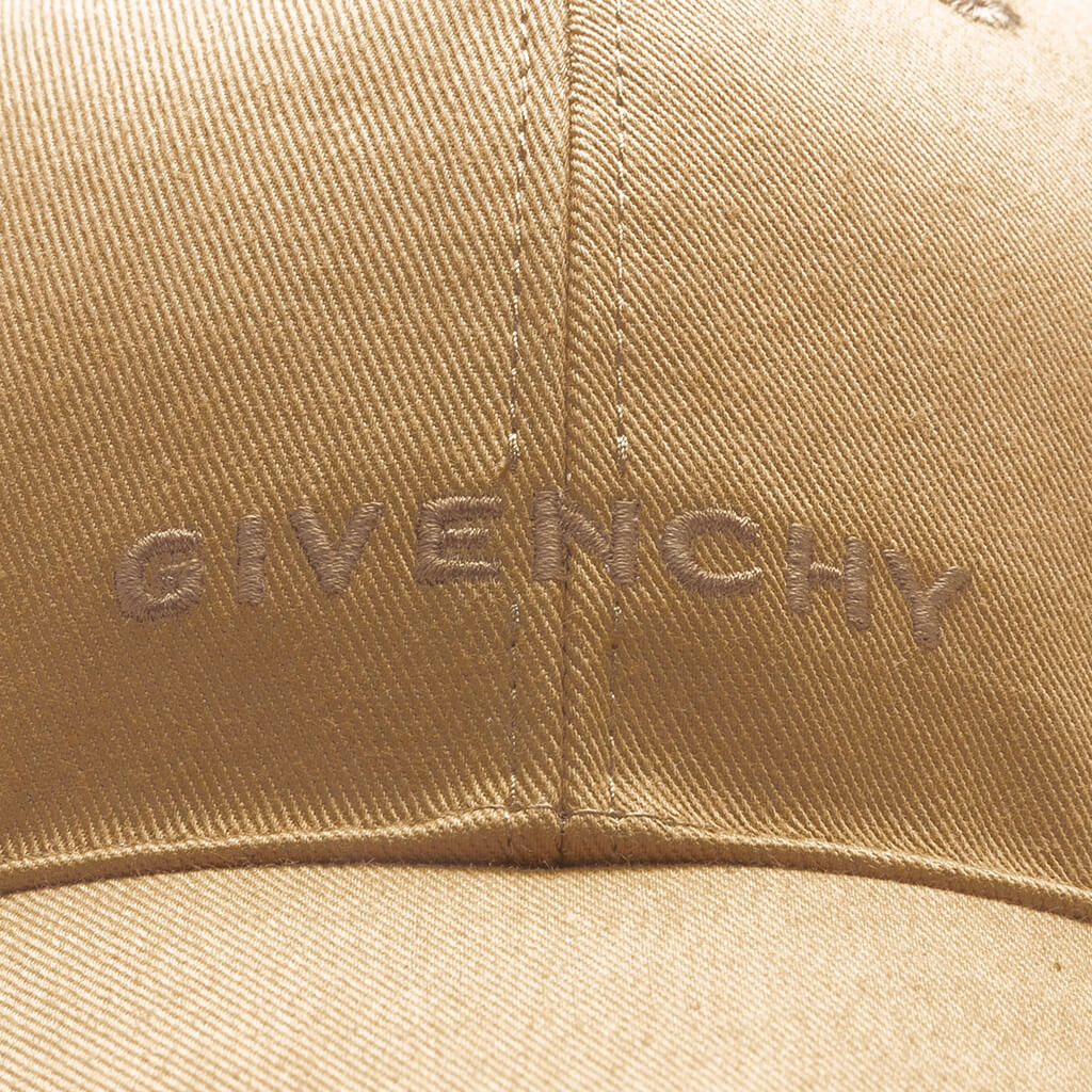 GIVENCHY CURVED CAP EMBROIDERED LOGO - BEIGE CAMEL