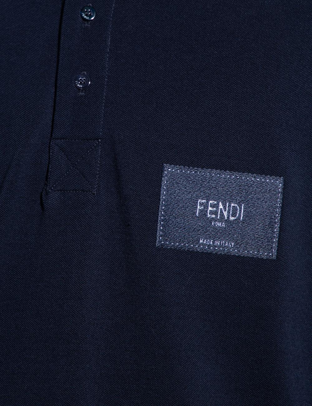 Blue cotton polo shirt