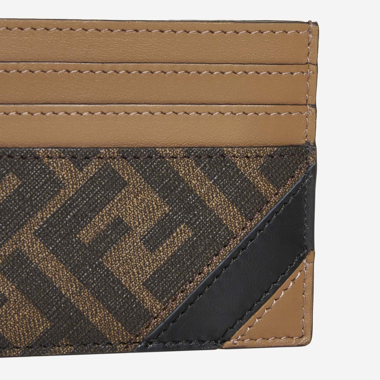 Leather and FF fabric card holder