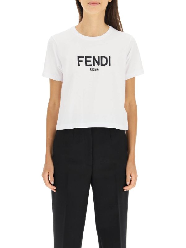 Logo-embroidered cotton T-shirt