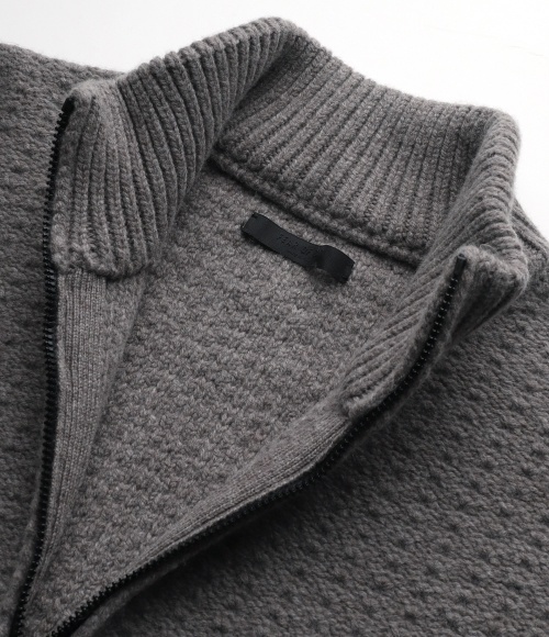 TEXTURED WOOL CARDIGAN