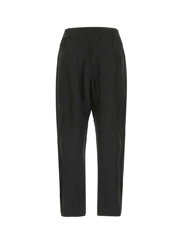 Logoband drop-crotch satin trousers